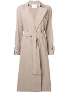 Harris Wharf London Belted Trench Coat - Neutrals