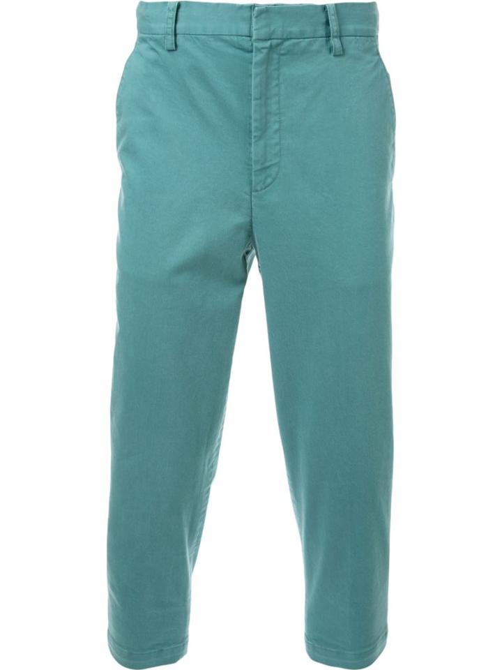 Cityshop Cropped Trousers, Men's, Size: Medium, Green, Cotton/polyurethane/tencel