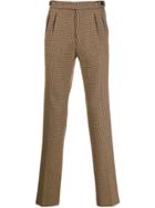 Tagliatore Houndstooth Print Trousers - Brown