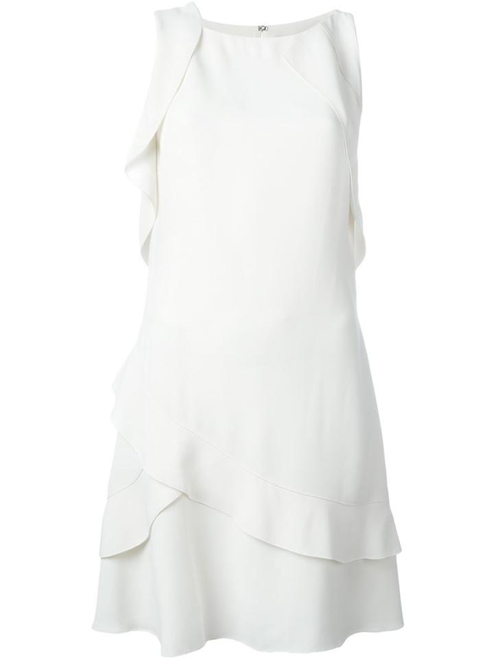 Proenza Schouler Layered Ruffled Dress, Women's, Size: 4, White, Acetate/viscose/silk
