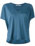 Acne Studios V-neck T-shirt, Women's, Size: Medium, Blue, Lyocell