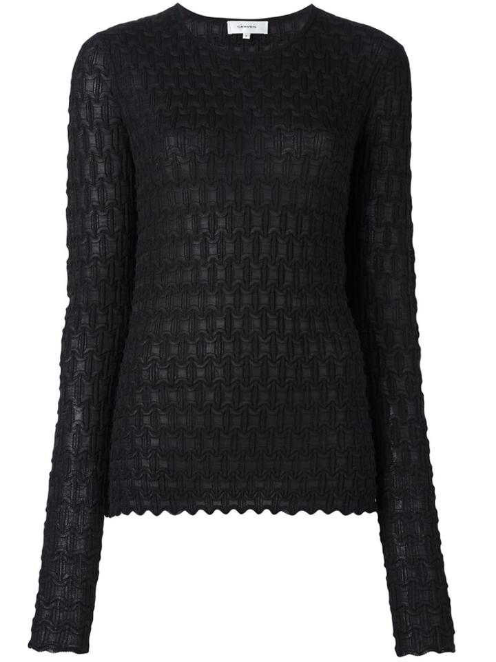 Carven Textured Knit Jumper - Black