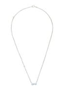 Sauer Colar Infinito Em Ouro Branco E Topázio Azul - Silver