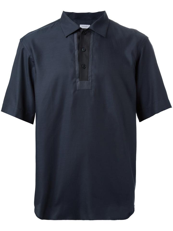 En Route - Panelled Polo Shirt - Men - Cotton - 1, Blue, Cotton