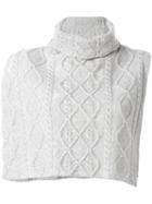 Stella Mccartney Shredded Funnel Neck Scarf, Women's, Grey, Cashmere/wool