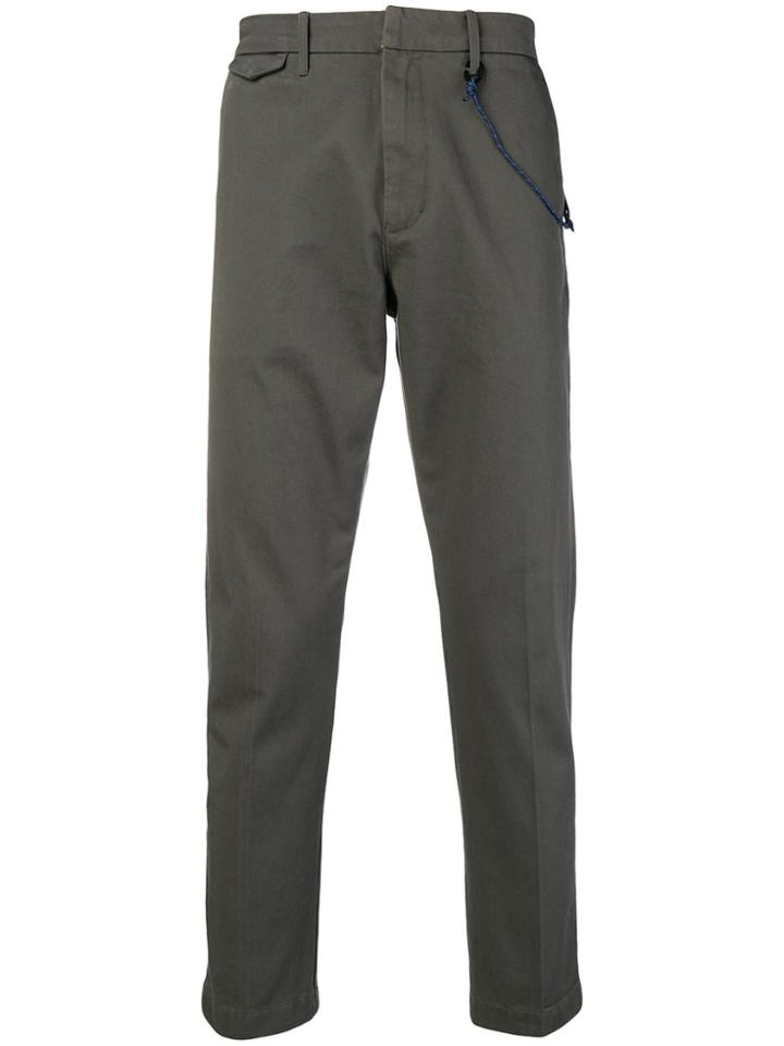 Closed Rope Trim Trousers - Grey