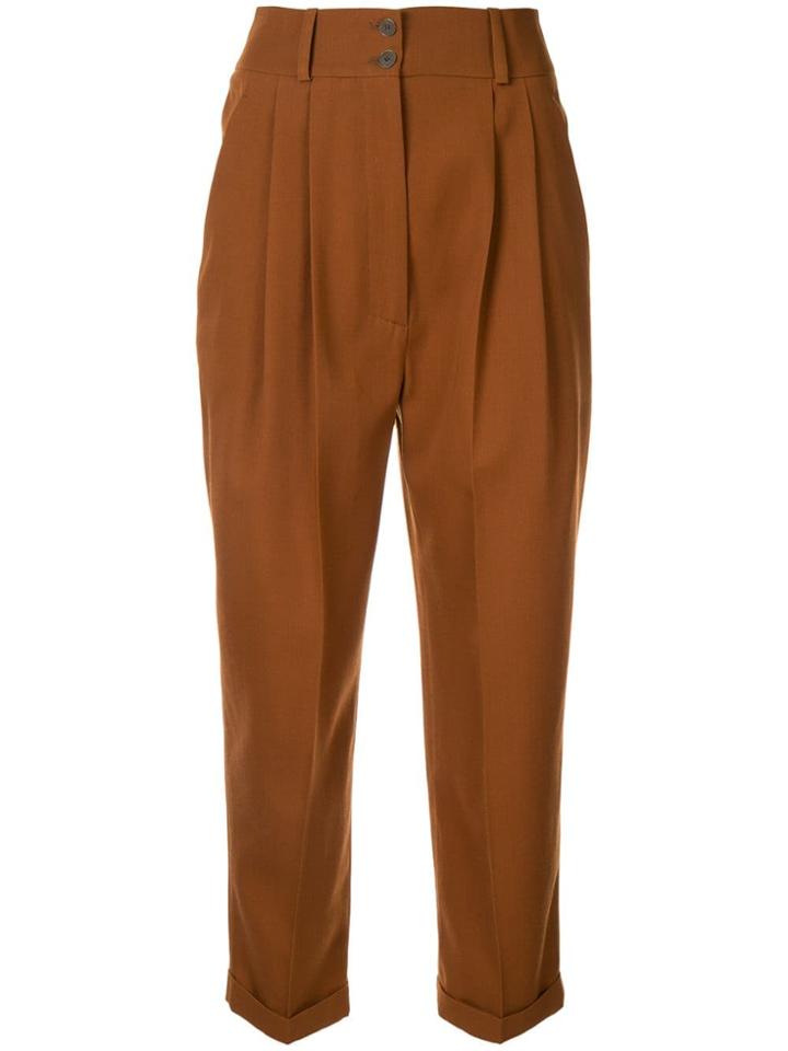 Nehera Cropped Trousers - Brown