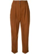 Nehera Cropped Trousers - Brown