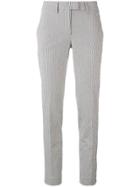 Incotex Striped Tapered Trousers - White