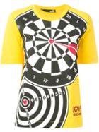 Love Moschino Dart Print T-shirt, Women's, Size: 44, Yellow/orange, Cotton