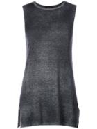 Avant Toi Sleeveless Fitted Sweater - Grey