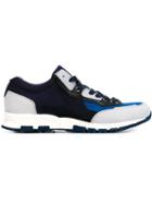 Lanvin Paneled Sneakers, Women's, Size: 38, Blue, Calf Leather/cotton