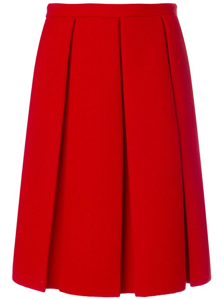 Maison Margiela Pleated A-line Skirt - Red