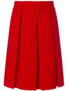 Maison Margiela Pleated A-line Skirt - Red