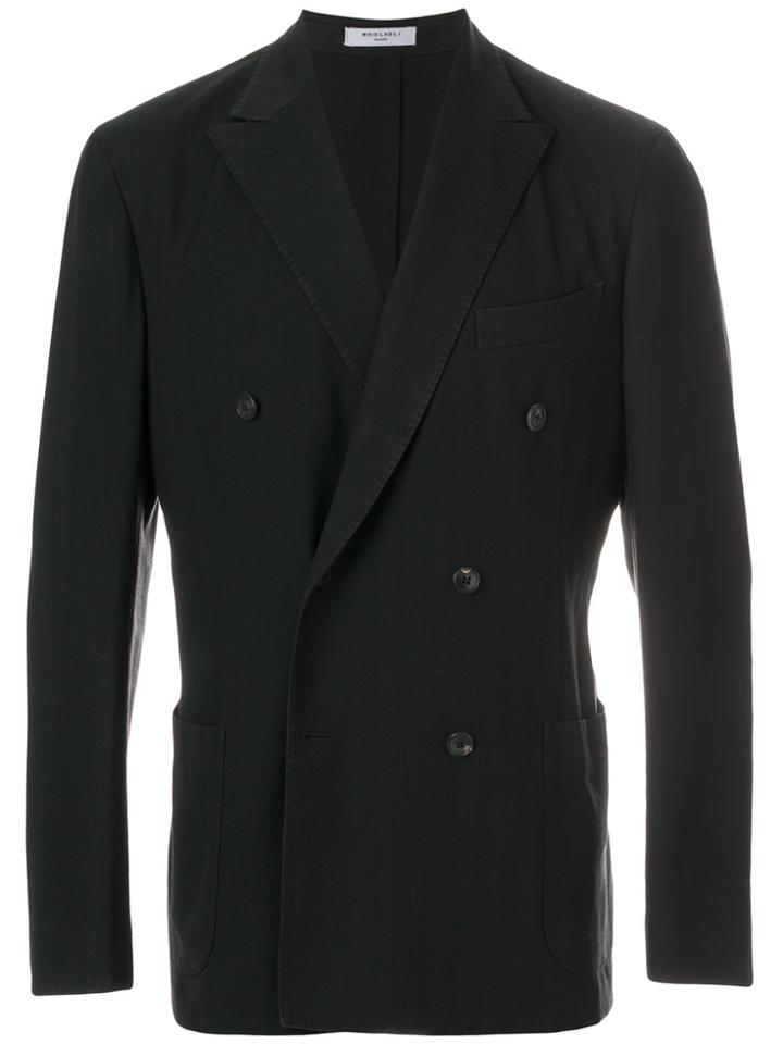 Boglioli Double-breasted Suit Jacket - Black