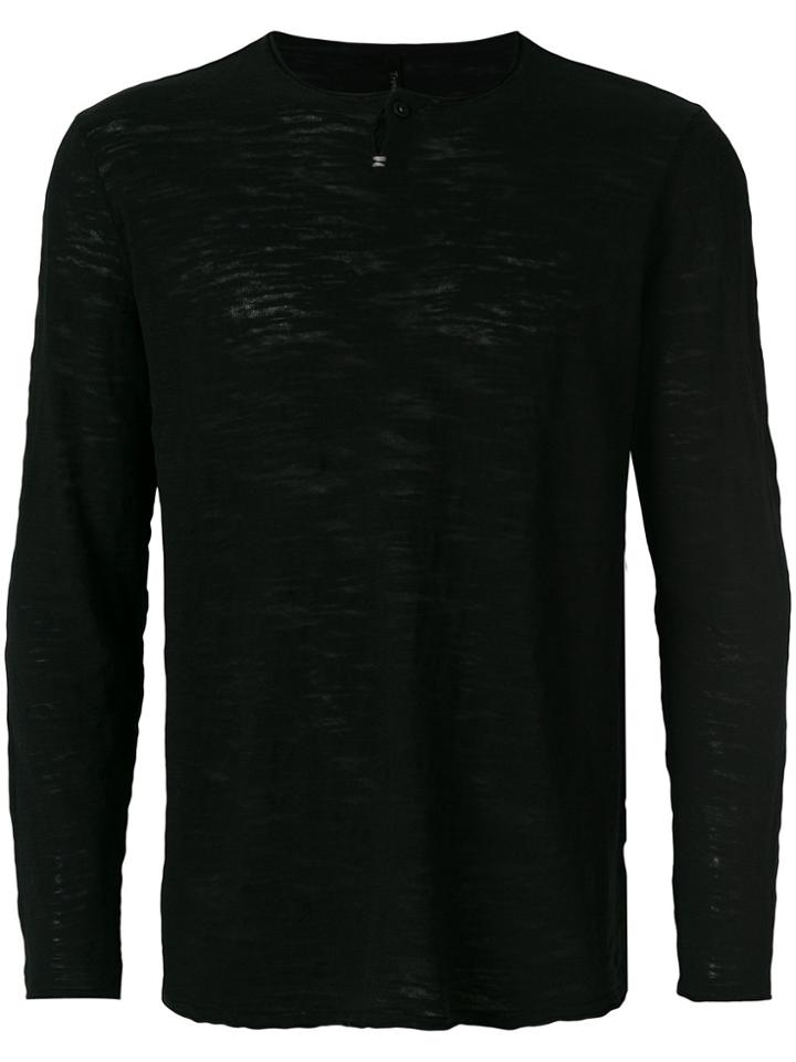 Transit Crewneck Slim Fit Top - Black