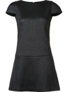 Alice+olivia Multiple Embroideries Shift Dress, Women's, Size: 12, Black, Polyester/spandex/elastane/nylon/cotton