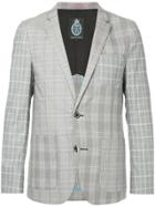 Guild Prime Patchwork Check Blazer - Grey