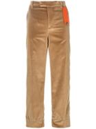 The Gigi Contrast Applique Flared Pants - Nude & Neutrals