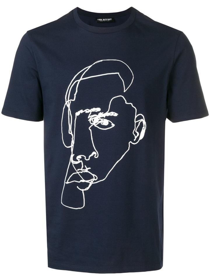 Neil Barrett Portrait T-shirt - Blue