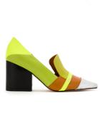 Sarah Chofakian Leather Panelled Pumps - Green