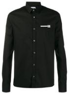 Les Hommes Urban Logo Print Slim-fit Shirt - Black