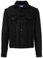 Comme Des Garçons Vintage Textured-trim Trucker Jacket - Black