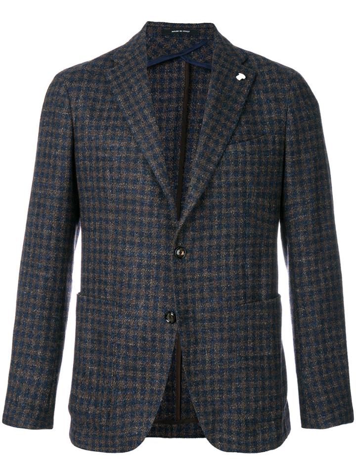 Tagliatore Patterned Single Breasted Blazer - Brown