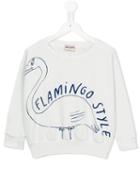 Bobo Choses Flamingo Sweatshirt, Boy's, Size: 7 Yrs, White