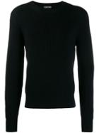 Tom Ford Crew Neck Knitted Sweater - Black