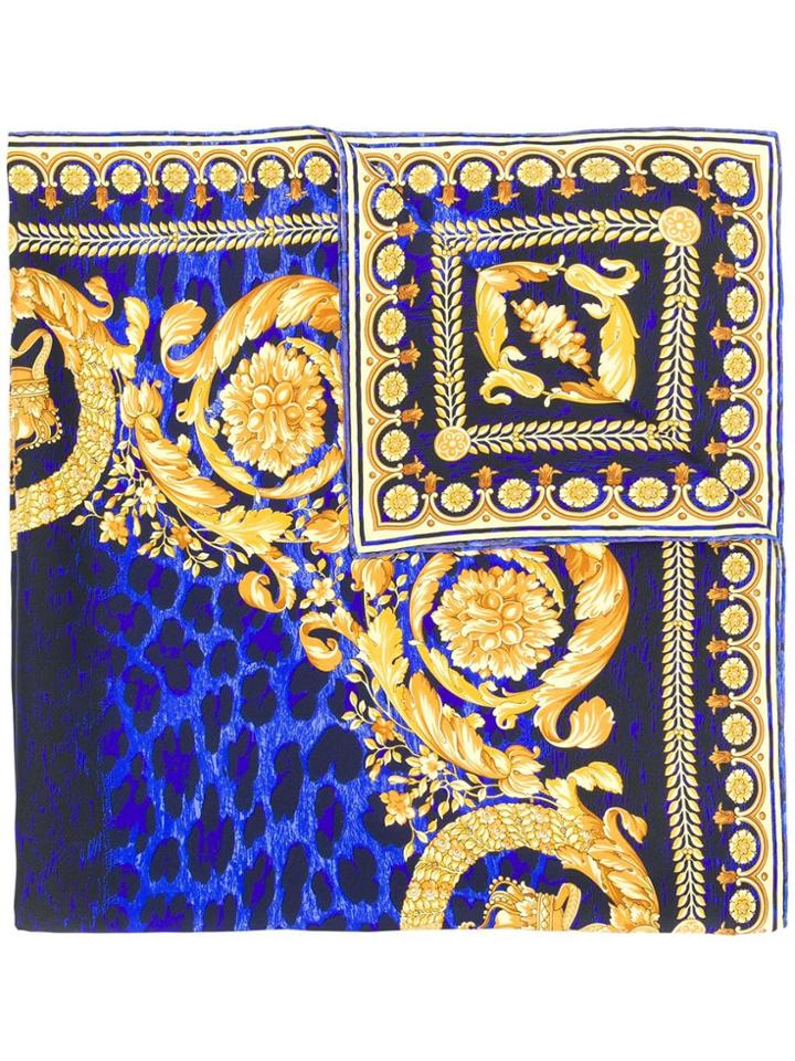 Versace Printed Neck Scarf - Blue