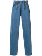 Gmbh Zip-detail Slouched Jeans - Blue