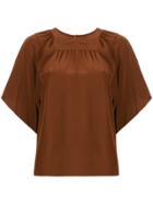 Chloé Flared Sleeve Top - Brown