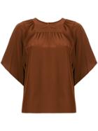 Chloé Flared Sleeve Top - Brown