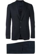 Tonello Plaid Slim Fit Suit, Men's, Size: 50, Blue, Viscose/cashmere/virgin Wool