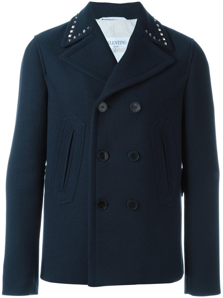 Valentino 'rockstud' Peacoat - Blue