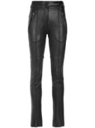 Gloria Coelho Leather Skinny Pants - Black