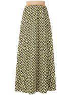 Daniela Pancheri Long Geometric Print Skirt - Yellow & Orange