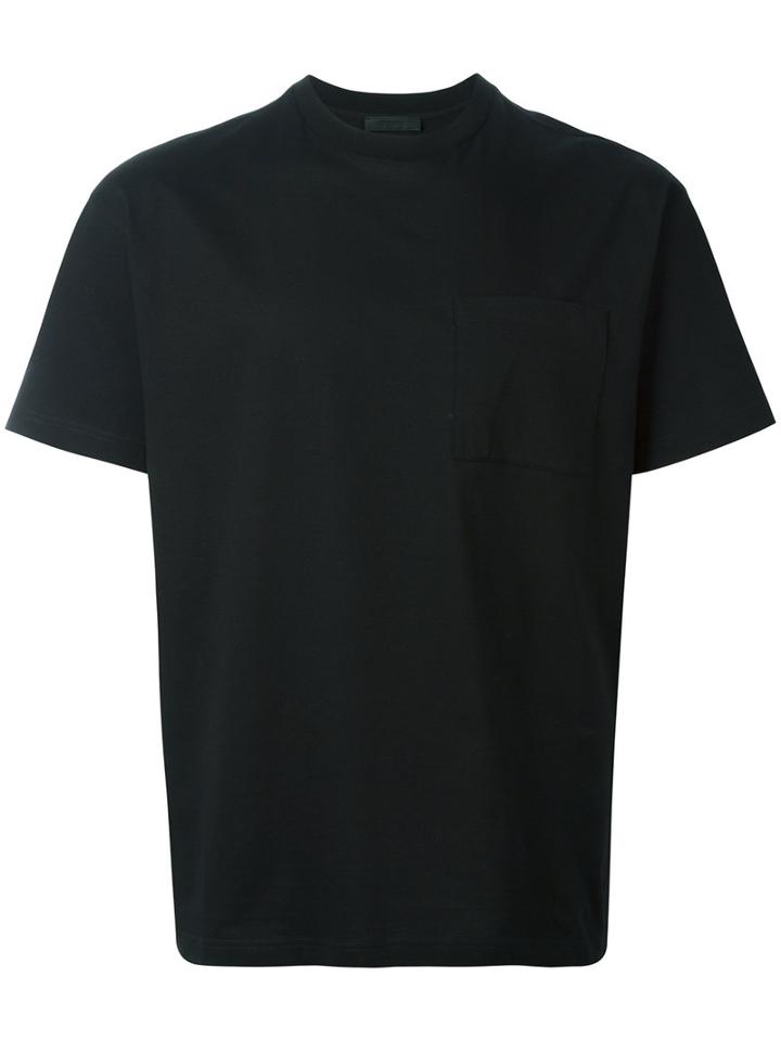 Prada Chest Pocket T-shirt, Men's, Size: Medium, Black, Cotton