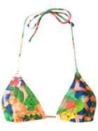 Blue Man Printed Triangle Bikini Top, Women's, Size: Medium, Lyocell