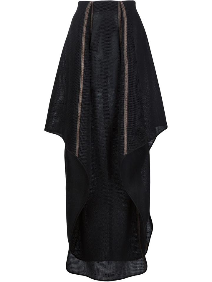 Dominic Louis Asymmetric Mesh Skirt