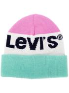 Levi's Block Stripe Beanie - Pink