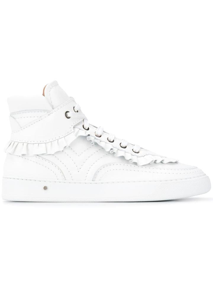 Laurence Dacade Frill-trim Sneakers - White