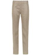 Prada Stretch Cloqué Trousers - Neutrals