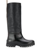 Jil Sander Ridged Sole Mid-calf Boots - Black