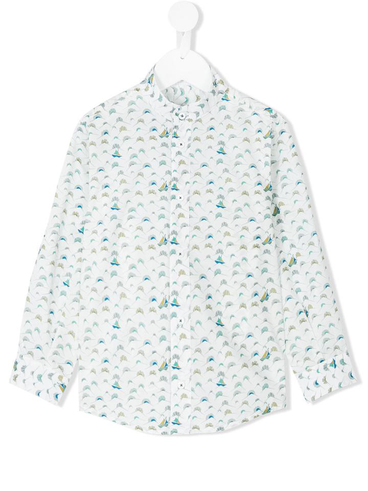 Cashmirino - Boat Print Shirt - Kids - Cotton - 5 Yrs, White