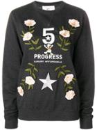 5 Progress Patch Jersey Sweater - Grey