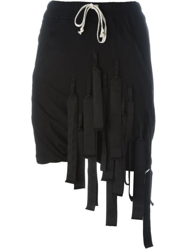 Rick Owens Drkshdw Hanging Strap Track Shorts, Women's, Size: S, Black, Cotton