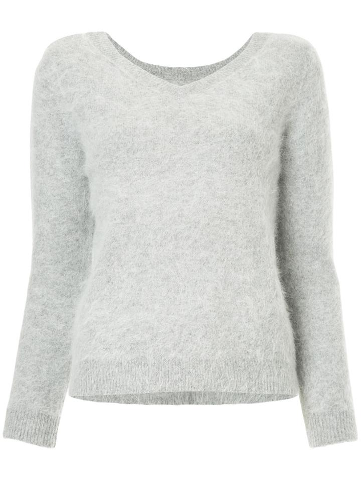 Loveless V-neck Jumper - Grey