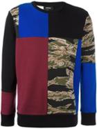 Diesel Multi Print Sweatshirt, Men's, Size: Small, Black, Cotton/polyester